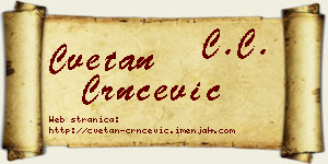 Cvetan Crnčević vizit kartica